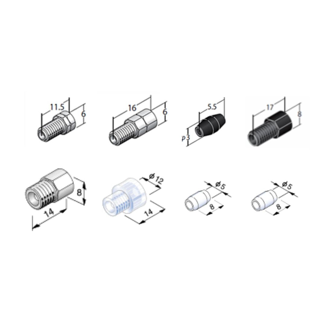 Double-Lock Series 1/8" & 1/16" | HPLC Fittings & Ferrules | Flom