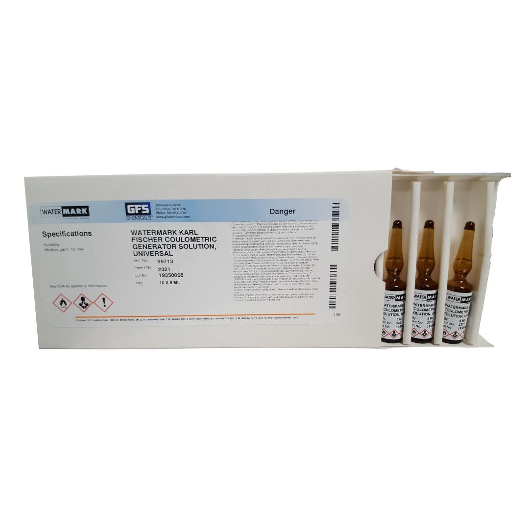 Generator Solution, Universal, Watermark Coulometric Karl Fischer Reagent | GFS Chemicals