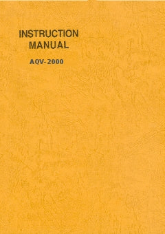 Instruction manual AQV-2000 - E312103-1