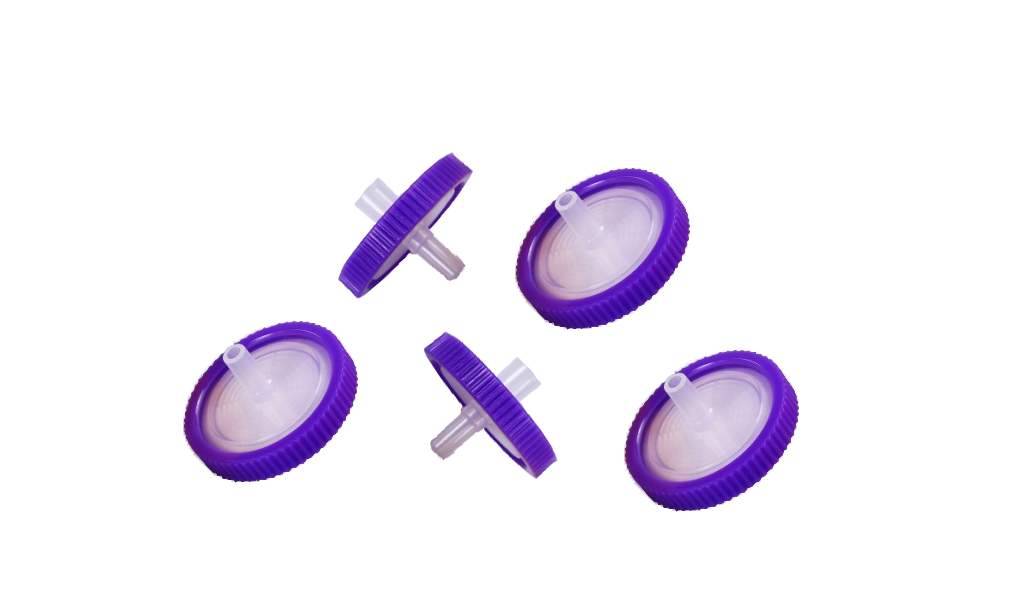 Purple Nylon Syringe Filter, 25 mm, 0.22µm, Pkg. 100