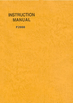 Instruction manual P2000 - E274178-A